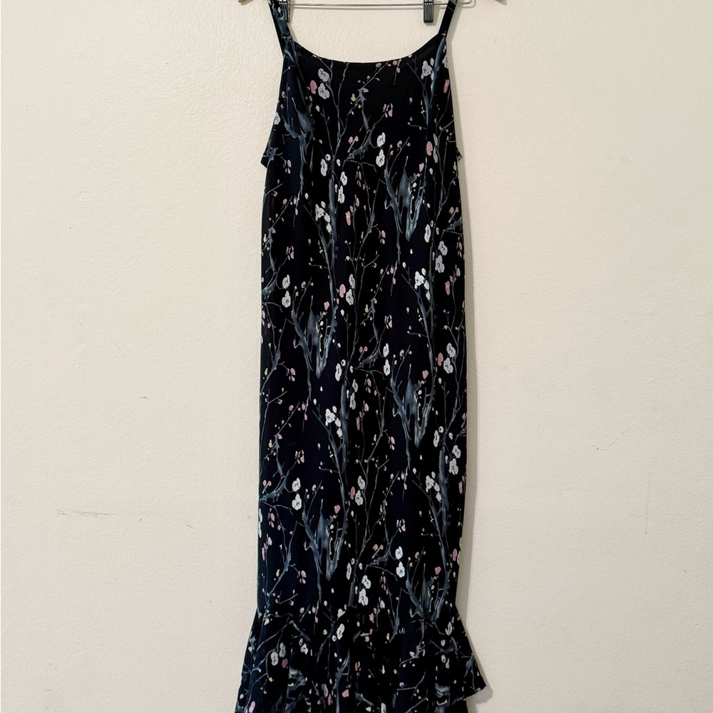 Source Unknown Black Floral Maxi Dress